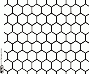 malvorlagen Einem regelmäßigen hexagonalen Gitter ausmalbilder