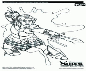 malvorlagen Eine Reisin Kriegerin, Fiona ausmalbilder