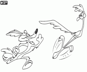 malvorlagen Road Runner und Wile E. Coyote ausmalbilder