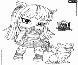 malvorlagen Rochelle Goyle, Monster High Baby ausmalbilder