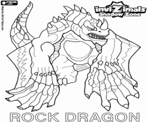 malvorlagen Rock Dragon, Invizimals Schattenzone ausmalbilder