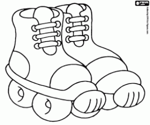 malvorlagen Roller Skates mit Stiefeln ausmalbilder
