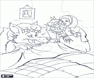 malvorlagen Rotkäppchen und Blumenstrauß puzzle ausmalbilder