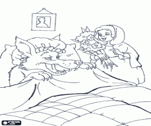 malvorlagen Rotkäppchen mit der Strauß ausmalbilder