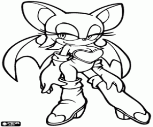 malvorlagen Rouge the Bat, Sonic ausmalbilder
