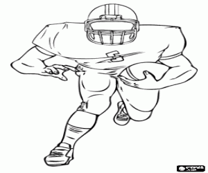 malvorlagen Runningback, US-american-football  ausmalbilder