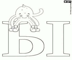 malvorlagen Die russischen Buchstaben Ы mit Pypus ausmalbilder