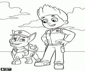 malvorlagen Ryder und Chase, Paw Patrol ausmalbilder