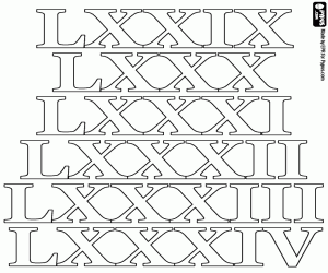 malvorlagen Römische Zahlen von 79 bis 84 ausmalbilder