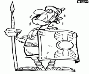 malvorlagen Römischer Soldat Angst der Gallier ausmalbilder