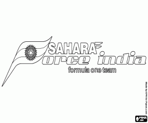 malvorlagen Sahara Force India F1 Team logo ausmalbilder