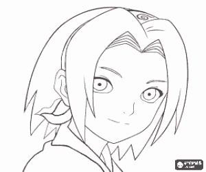 malvorlagen Sakura Haruno, ein Ninja aus Naruto ausmalbilder