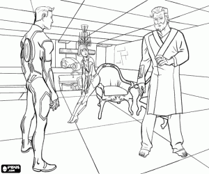 malvorlagen Sam und Kevin Flynn, von Angesicht zu Angesicht ausmalbilder