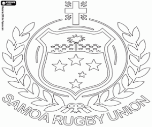 malvorlagen Die Samoa Rugby Team emblem ausmalbilder