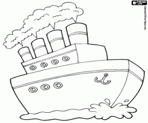 malvorlagen Das Schiff, ein Transport auf Wasser ausmalbilder
