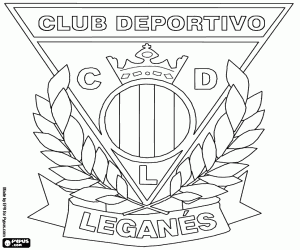 malvorlagen Schild des CD Leganés ausmalbilder
