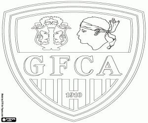 malvorlagen Schild des GFC Ajaccio ausmalbilder