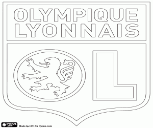 malvorlagen Schild von Olympique Lyon ausmalbilder