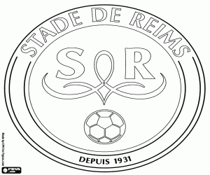malvorlagen Schild des Stade de Reims ausmalbilder