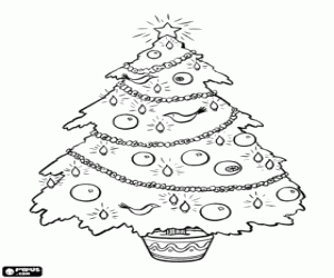 malvorlagen Ein schimmernder Weihnachtsbaum ausmalbilder