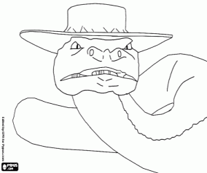 malvorlagen Die Schlange Jake aus Rango ausmalbilder