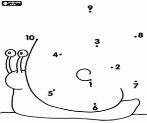 malvorlagen Schnecke von Punkt zu Punkt zeichnen ausmalbilder