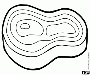 malvorlagen Ein Schnitt von rotem Fleisch ausmalbilder
