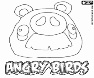 malvorlagen Schwein mit Schnurrbart, Angry Birds ausmalbilder