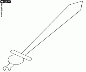 malvorlagen Das Schwert, eine mittelalterliche Waffe ausmalbilder