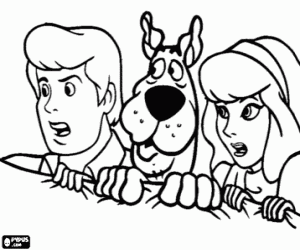 malvorlagen Scooby-Doo, Fred und Daphne ausmalbilder
