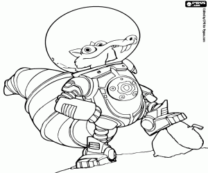 malvorlagen Scrat und ein Eichel auf ein Planeten ausmalbilder