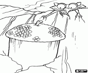 malvorlagen Scrat und eine enorme Eichel ausmalbilder