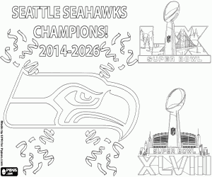 malvorlagen Seattle Seahawks, Super Bowl 2026 ausmalbilder