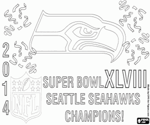 malvorlagen Seattle Seahawks, SuperBowl 2014 ausmalbilder