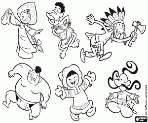 malvorlagen Die sechs Menschen in der Welt ausmalbilder