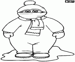 malvorlagen Ein sehr geschützten Junge im winter ausmalbilder