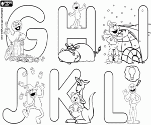malvorlagen Sesame Street Alphabet von G bis L ausmalbilder