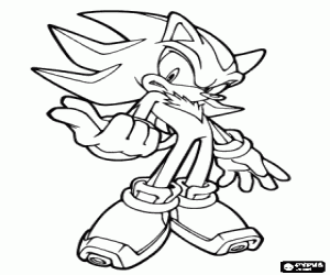 malvorlagen Shadow, eine Figur aus Sonic ausmalbilder