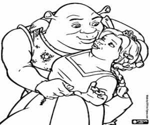 malvorlagen Shrek und Fiona ausmalbilder