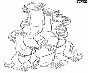 malvorlagen Sid glücklich mit seiner Familie ausmalbilder