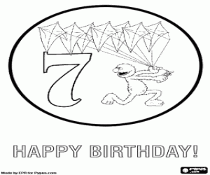 malvorlagen Sieben Jahre Geburtstag und Grover ausmalbilder