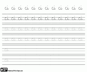 malvorlagen Die Silbe CI schreiben ausmalbilder