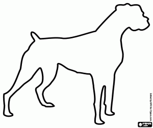 malvorlagen Silhouette eines Boxerhundes ausmalbilder