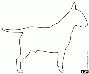 malvorlagen Silhouette eines Bullterrierhundes ausmalbilder