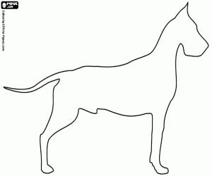 malvorlagen Silhouette ein Deutsche Doggehund ausmalbilder