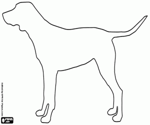 malvorlagen Die Silhouette eine große Hunde ausmalbilder