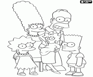 malvorlagen Die Simpsons, ein Familienfoto ausmalbilder