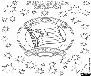malvorlagen SK Sturm Graz, Meister 2023-2024 ausmalbilder