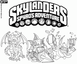 malvorlagen Skylanders: die Abenteuer von Spyro ausmalbilder