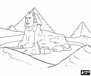 malvorlagen Sphinx von Gizeh und die Pyramiden ausmalbilder